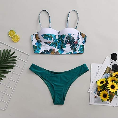 Smallyin ženske kupaće kostime cvjetne odjeće za plažu dva komada kupaći kostim push up bikinis ženska seksi biquii plava