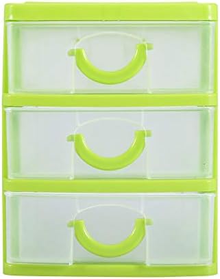 TOPINCN Plastic 3 ladica kutija za nakit, kompaktna organizacija za odlaganje ladica Set za kozmetiku, stomatološke potrepštine, njegu kose, kupatilo, kancelarija, spavaonica, radni sto, Radna ploča