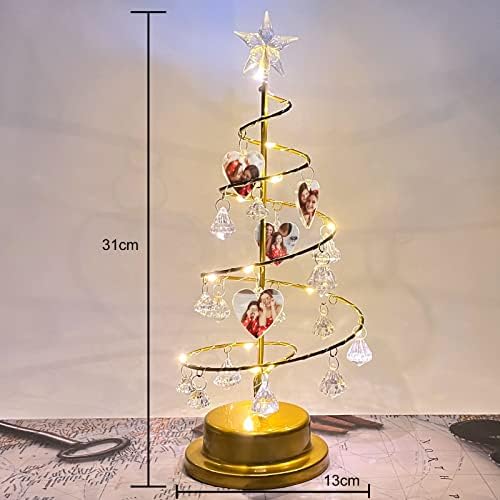 Personalizirana fotografija božićna noćna svjetla, po mjeri naziva Crystal Svjetla Božićne ukrase prilagođene dame Porodično božićno zabava vjenčanje
