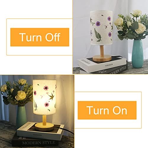 Acmee Noćna lampa - prešana svjetiljka za cvijeće, LED stočna svjetiljka sa 3 boje podesiva stolna svjetiljka za spavaću sobu dnevni boravak uredski spavaći noćni poklon za dječje djevojke