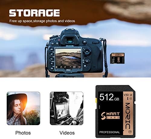 512GB SD kartica high Speed Security digitalna memorijska kartica za kameru, filmski stvaralac, fotograf& Videographer