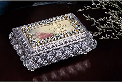 Ledeni sukom sa 4 čiste pravokutne ukrasne ukrasne glazbene kutije za nakit