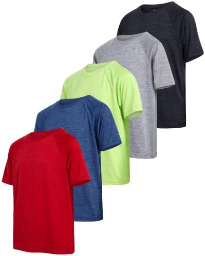 Ixtreme Boys 'atletska majica - 5 paketa Aktivni performanse suho-fit sportski tee