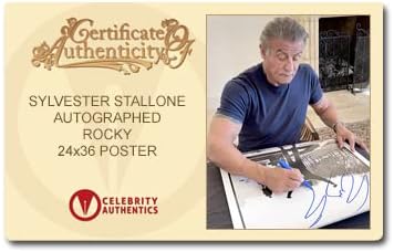 Sylvester Stallone s autogramom Rockyja jednostranog postera za film 24x36