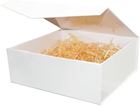 Dekun Bijela Poklon kutija sa poklopcem: sklopiva Poklon kutija od 9, 5x7x4 inča sklopiva Poklon kutija kutija