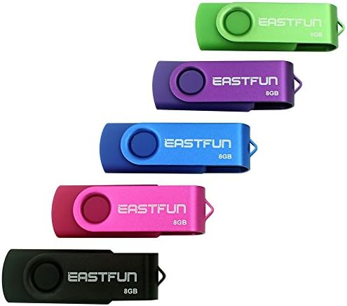 EASTFUN 5 Pack 8Gb USB Flash Drive USB 2.0 Flash Memory Stick Fold Storage olovka za palac