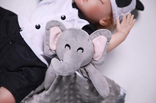 Pro Goleem Elephant security deka meka beba Lovey Unisex Lovie Baby pokloni za novorođene dječake i djevojčice Baby Snuggle igračka Baby Elephant punjena životinja siva 16 inča