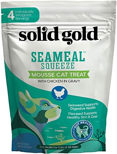 SeaMeal Squeeze Chicken lizati mačka poslastice sa morske alge za kožu & amp; kaput-mokra mačka tretira sa digestivnim & amp; imunog zdravlja podrška-prirodno, holistički, bez žitarica