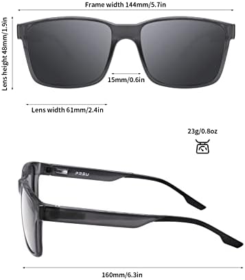 PREU polarizirane naočare za sunce za muškarce i žene, kvadratne naočare za sunce za vožnju ribolovom, Retro naočare za sunce UV zaštita
