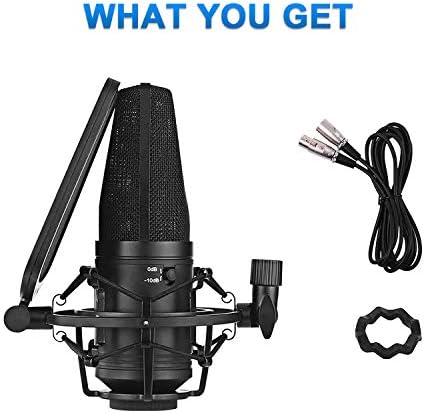 BOYA Audio mikrofon velika dijafragma Studio kondenzator mikrofon 24V 48V Phantom Power & amp; čvrsto kućište za vokalno snimanje Singer Podcasting emitovanje YouTube videa
