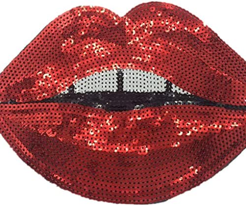 U-M Pulabodiy Ženska odjeća Ljepljivi zakrpa Crvena usna Aplikacija za paste atraktivna obrađena