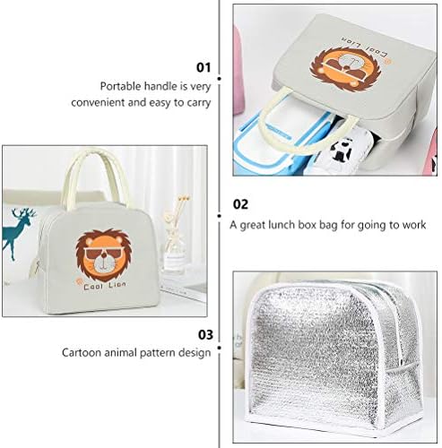 ABOOFAN 1pc Cartoon Pattern Lunch Box Bag Thickend aluminijumski film torba za ručak Bento Bag Party