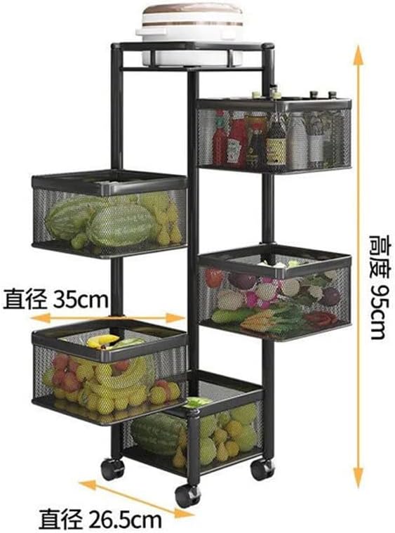 ADSRB višeslojni Kuhinjski stalak za odlaganje korpe za povrće i voće multifunkcionalni Kuhinjski