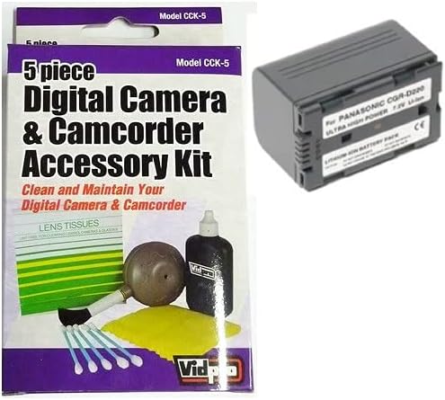 Synergy Digital Accessory Kit, kompatibilan sa Panasonic AG-ux180 4k kamkorder uključuje: Acd629 baterija, ZELCKSG Care & čišćenje