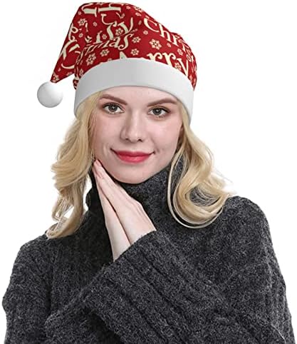 Božićni šešir, LED svjetla ukras šešir, Santa šešir, za odrasle plišani svjetleći Božićni šešir, Unisex udoban