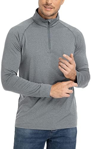 TACVASEN muške 1/4 pulover majice sa patentnim zatvaračem zaštita od sunca UPF 50+ dugi rukavi