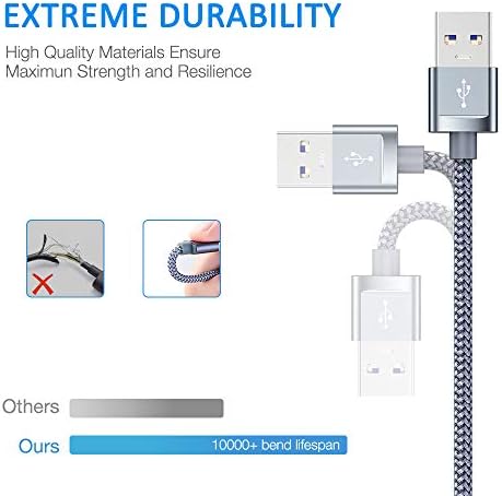 [2pack, 6,6ft] USB kabl, CAPSHI USB 3.0 A mužjak do muški kabel, USB 3.0 Dvostruki krajnji USB kabel kompatibilan