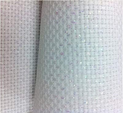 Cookiefabric tkanina za Cross Stitch 9TH 6th vrhunski kvalitet 14ct Vezenje platno, Cross Stitch platno bijele boje srebro Aida-80x80cm-Cross Stitch Fabric