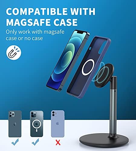 Magnetni stol za telefon za iPhone 14/13/12 - Priključak za držač telefona sa rotacijom od 360