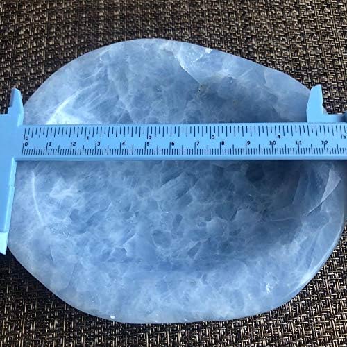 Dekor Stone Prirodna beba Plava Celestite Kvarc Kristal Ovalna posuda Plavi kalterivni kvarcni kristali Duhan Jar Teaware Creative Novelty -
