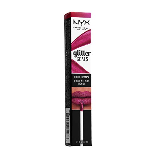 NYX PROFESSIONAL MAKEUP Glitter Goals tečni ruž za usne - Cherry Quartz, crveni sa Magenta sjajem