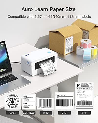 POLONO štampač naljepnica za otpremu, 4x6 štampač termičkih naljepnica za otpremne pakete, komercijalni