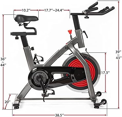 Workout BikeFitness bicikli, zatvoreni biciklistički bicikl stacionarni bicikl za bicikl, 4-smjerni podesivi upravljač i sjedalo, LCD monitor / impulsni senzor, za kućnu kardio za biciklizam