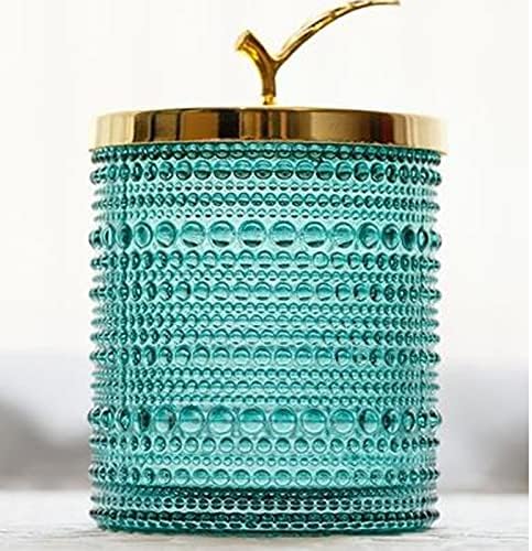 Yasez Jar Skladištenje Početna Dekoracija Pamuk Pamuk Swab Jar nakit kutija svijeća JAR Legura poklopac