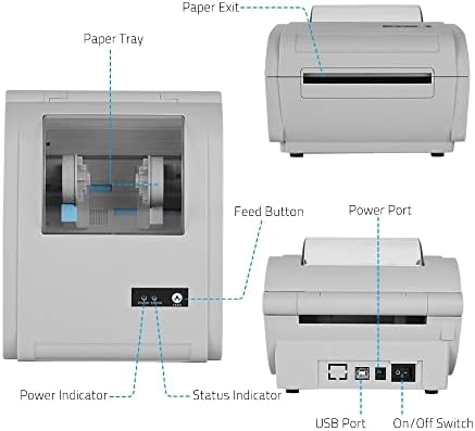 LIUYUNQI multifunkcionalni desktop 110mm termo papir štampač barkod etiketa štampač USB BT komunikacioni
