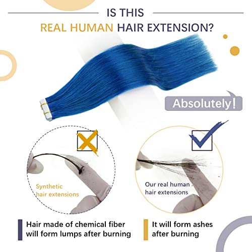 Velike ponude: plava traka u ekstenzijama za kosu prava ljudska kosa 20 inča 25g/10kom i u Tip ekstenzije