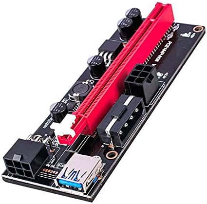Konektori 60cm PCI-E Extender PCI Express PCIe Riser Card 1x do 16x USB 3.0 SATA do 6pin ekstenzijski adapter SATA 4Pin Snaga za GPU rudarstvo -