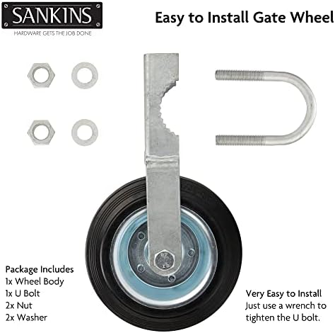 Sinkins Gate Helper Točak za potporu metalnim klinčicama s kapijama od 1-5 / 8 THRU 2, 6 nosač za