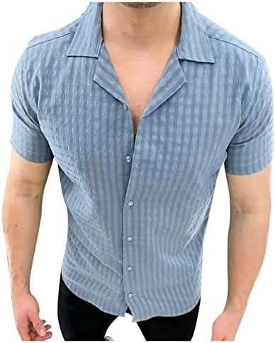 Muška Moda Casual jednobojna majica sa dugmadima sa kratkim rukavima u proljeće i ljeto Casual