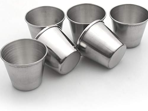 STOBOK 12PCS šalice od nehrđajućeg čelika viski čaše piletih kupa pijetih tumblerskih alkoholnih pića na otvorenom kampiranje putni čaž metalni pucač kava čaša za čaj za kafu