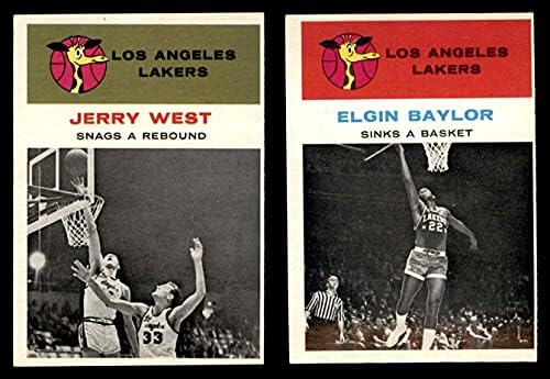 1961-62 Fleer Los Angeles Lakers Team Set W / O Jerry Zapad Los Angeles Lakers Ex Lakers