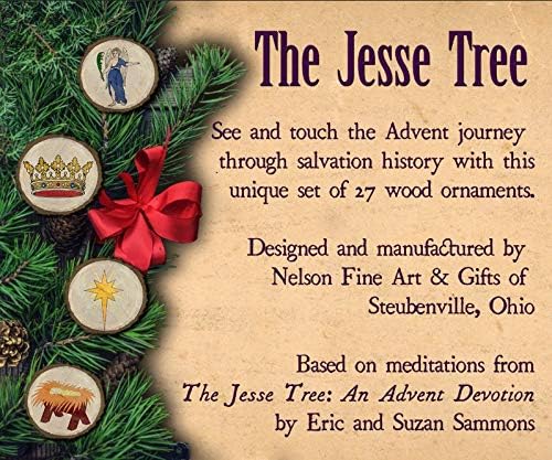 Catholic to the Max | Jesse tree Ornaments-Set od 27 / ručno rađeno odbrojavanje vjerskih Adventa do božićnog kalendara / napravljeno u SAD-u