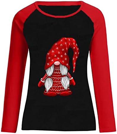 Slatki dugi rukav za žene za Valentinovo Raglan majice Moda Smiješne gnomes Srce Pulover Ležerbe