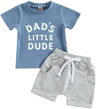 Zimbro Toddler Baby Boy Summer Odjeća Mala slova s ​​kratkim rukavima Majica TOP Soild Color