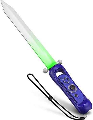 Timovo LED game Lightsaber Grip za Nintendo Switch OLED/Switch R Joy-Con kontroler, kompatibilan sa Legend Of Zelda: suze Kraljevstva / Skyward Sword, sa narukvicom - tamno plava
