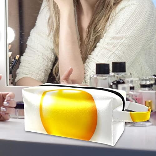 Travel Makeup Bag Vodootporna kozmetička torba torba za torba za šminku za žene i djevojke, crtani lijepi uzorak poširano jaje