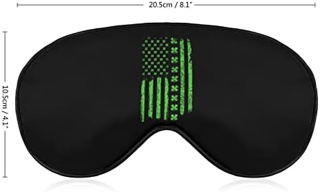Dan svetog Patrika Irca Američka američka država zastava za spavanje Maska za oči Soft Funny Sewwer za spavanje zapise za putovanja za putovanja