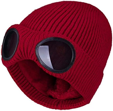 BDDVIQNN ženska zimska pletena kapa Muška zaštita pletenje skijaška kapa vunena topla ženska kapa za uši naočare
