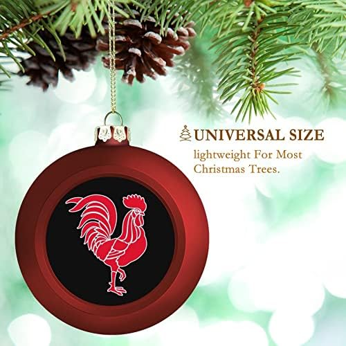 Red Cock Rooster Božić loptu visi ukrasi Xams Tree ukras za odmor Party