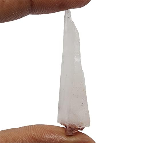 Gemhub Prirodni grubi sirovi bistri bijeli kvarc 49 ct. Kamen za prevrtanje, taksiranje, kristalno ozdravljenje, dekor