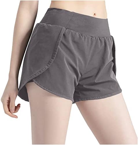 Ženske modne hlače za vježbanje Dvostruki sloj visokog struka elastične kratke hlače Ljeto udobne