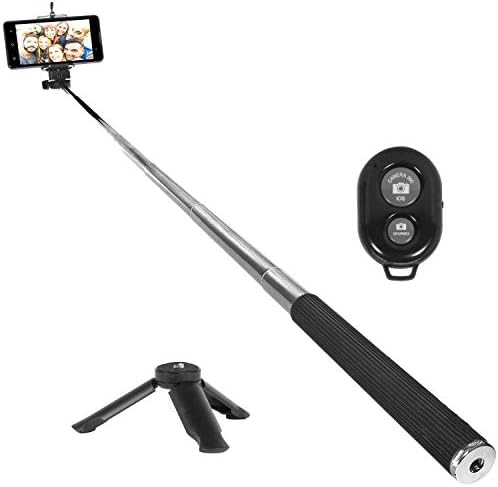 Deco Essentials teleskopski metalni 33 selfi štap sa stativom i bežičnim daljinskim upravljačem za iOS/Android,