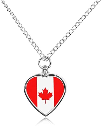 Spomen ogrlica za kućne ljubimce sa kanadskom zastavom pet kremiranje nakit za pepeo urna ogrlica privjesak za uspomene jedne veličine