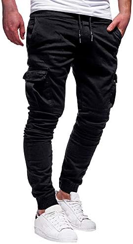 Crni teretni pantaloni muškarci Slim Fit Sport Muške labave ležerne dukseve pantne crteže za muške hlače -