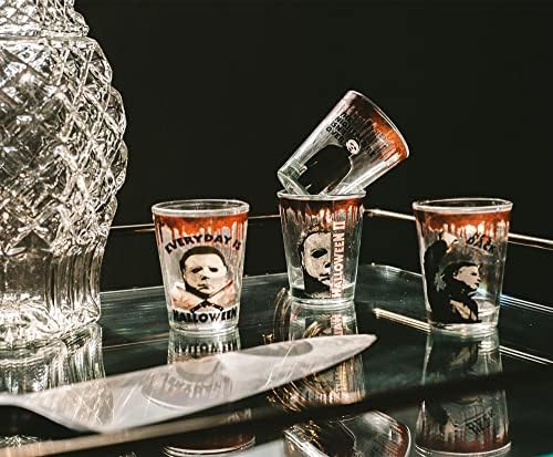 Halloween II Michael Myers 2-unca Mini Whisky shot staklene čaše, Set od 4