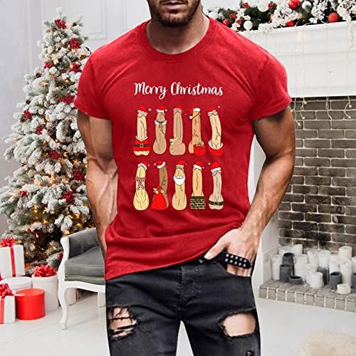 XXBR božićne majice kratkih rukava za muške, ružne Xmas Dizajner za ispis Kostimi Smiješni grafički trening Slim Fit Tee vrhovi